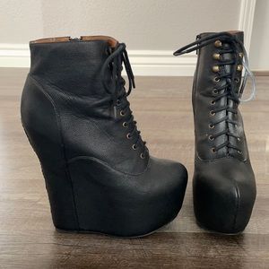 Jeffrey Campbell Damsel platform wedge boots